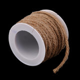 Maxbell 2x 5M Rustic Hessian Plaited Rope Burlap Braided Ribbon Tape Wedding Party Decor