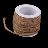 Maxbell 2x 5M Rustic Hessian Plaited Rope Burlap Braided Ribbon Tape Wedding Party Decor