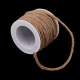 Maxbell 2x 5M Rustic Hessian Plaited Rope Burlap Braided Ribbon Tape Wedding Party Decor