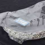 Maxbell Crystal Rhinestone Flower Tiara Crown for Bridal Wedding Banquet Silver