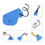 Maxbell 3xDeerskin Flocking Cleaning Wiping Cloth for Music Wind Instruments Blue