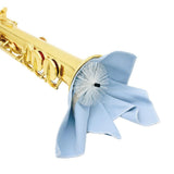 Maxbell 11xSaxophone Sax Cleaning Tool Pull Through Wiping Cloth Brush Blue