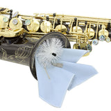 Maxbell 11xSaxophone Sax Cleaning Tool Pull Through Wiping Cloth Brush Blue