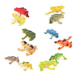 Maxbell 4xPlastic Small Frog Figures Simulation Decoration Kids Toy Colorful 12PCS