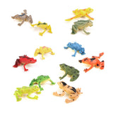 Maxbell 4xPlastic Small Frog Figures Simulation Decoration Kids Toy Colorful 12PCS