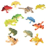 Maxbell 4xPlastic Small Frog Figures Simulation Decoration Kids Toy Colorful 12PCS