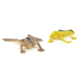 Maxbell 3x 12 Plastic Lizard Gecko, Toads Frogs, Birds Figure Kids Party Bag Fillers Toy