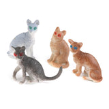Maxbell 8xPlastic Small Cat Figures Simulation Moulds Kids Toy Colorful 12PCS