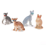Maxbell 8xPlastic Small Cat Figures Simulation Moulds Kids Toy Colorful 12PCS