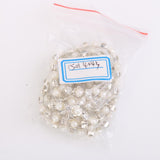 Maxbell 3xDiamante Fake Pearls Rhinestones Flower Chain Sewing Trim Craft 1yd Silver