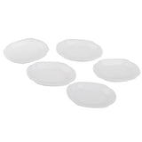 Maxbell 1/12 Dollhouse Miniature Ceramic Dishes Plate Tableware Decor 5pcs White