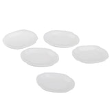 Maxbell 1/12 Dollhouse Miniature Ceramic Dishes Plate Tableware Decor 5pcs White