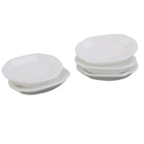 Maxbell 1/12 Dollhouse Miniature Ceramic Dishes Plate Tableware Decor 5pcs White