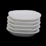 Maxbell 1/12 Dollhouse Miniature Ceramic Dishes Plate Tableware Decor 5pcs White