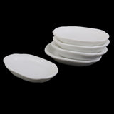 Maxbell 1/12 Dollhouse Miniature Ceramic Dishes Plate Tableware Decor 5pcs White