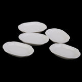 Maxbell 1/12 Dollhouse Miniature Ceramic Dishes Plate Tableware Decor 5pcs White