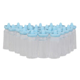 Maxbell 6xPlastic Mini Baby Milk BottlesBaby Shower Favors 24PCS Blue