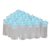 Maxbell 6xPlastic Mini Baby Milk BottlesBaby Shower Favors 24PCS Blue