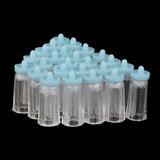 Maxbell 6xPlastic Mini Baby Milk BottlesBaby Shower Favors 24PCS Blue