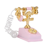 Maxbell 1/12 Dollhouse Miniature Retro Phone Vintage Telephone Pink