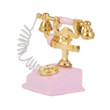 Maxbell 1/12 Dollhouse Miniature Retro Phone Vintage Telephone Pink