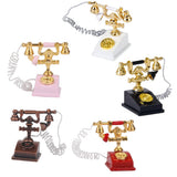 Maxbell 1/12 Dollhouse Miniature Retro Phone Vintage Telephone Pink