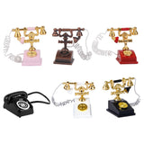 Maxbell 1/12 Dollhouse Miniature Retro Phone Vintage Telephone Pink