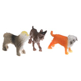 Maxbell 16xPlastic Dog Pet Animal Model Toy Gift 12pcs Multi-color