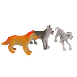Maxbell 16xPlastic Dog Pet Animal Model Toy Gift 12pcs Multi-color