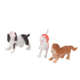 Maxbell 16xPlastic Dog Pet Animal Model Toy Gift 12pcs Multi-color