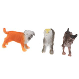Maxbell 16xPlastic Dog Pet Animal Model Toy Gift 12pcs Multi-color