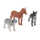 Maxbell Lot 12pcs Dog Horse Hen Duck Pig Small Farm Animals Figures Set & 8x Sheep