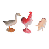 Maxbell Lot 12pcs Dog Horse Hen Duck Pig Small Farm Animals Figures Set & 8x Sheep