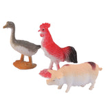 Maxbell Lot 12pcs Dog Horse Hen Duck Pig Small Farm Animals Figures Set & 8x Sheep