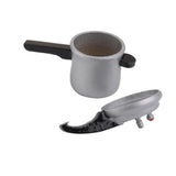 Maxbell 1/12 Wooden Miniature Pressure Cooker Dollhouse Kitchen Decor Silver