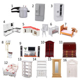 Maxbell 1/12 Wooden Miniature Pressure Cooker Dollhouse Kitchen Decor Silver