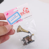 Maxbell 1/12 Miniature Phonograph Record Player Handicrafts Model Dollhouse Decor