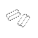 Maxbell 6x100pcs Metal Bra Strap Adjuster Slider/ Hooks Lingerie Sewing 14mm 8 Shape