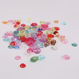 Multi Shapes Acrylic Transparent DIY Sewing Buttons 100Pcs Mixed Colors