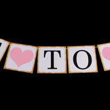 Maxbell He asked SHE said YES & Bride to be Banner Bunting Wedding Bridal Shower Decor