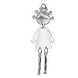 Maxbell 10 Alloy Girl Figure Charms Bracelet Pendants Jewelry DIY Crafts Making Supplies