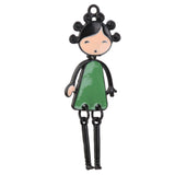 Maxbell 10 Alloy Girl Figure Charms Bracelet Pendants Jewelry DIY Crafts Making Supplies