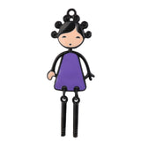 Maxbell 10 Alloy Girl Figure Charms Bracelet Pendants Jewelry DIY Crafts Making Supplies