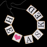 Maxbell He asked SHE said YES & Bride to be Banner Bunting Wedding Bridal Shower Decor