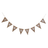 Maxbell CANDY BAR Hessian Bunting Banner Pennant Rustic Wedding Decor 8 Flags
