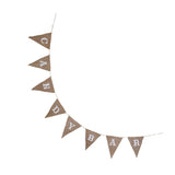 Maxbell CANDY BAR Hessian Bunting Banner Pennant Rustic Wedding Decor 8 Flags