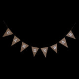 Maxbell CANDY BAR Hessian Bunting Banner Pennant Rustic Wedding Decor 8 Flags