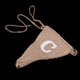 Maxbell CANDY BAR Hessian Bunting Banner Pennant Rustic Wedding Decor 8 Flags