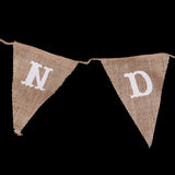 Maxbell CANDY BAR Hessian Bunting Banner Pennant Rustic Wedding Decor 8 Flags