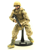 Maxbell 1/6 Scale U-Type Display Stand Holder fit for 12" Action Figures Black Metal